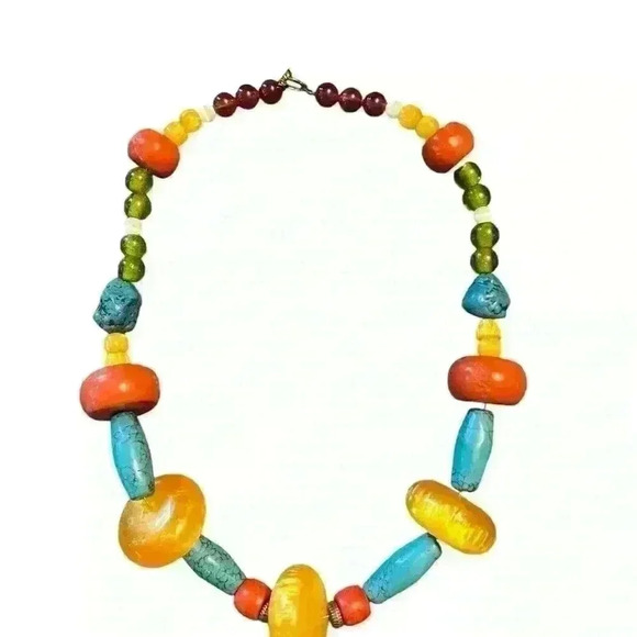 🟣Large Beaded Necklace Statement Piece - Picture 3 of 3